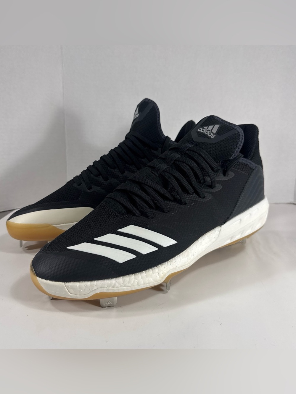 Adidas Men's Black & White Baseball Cleats